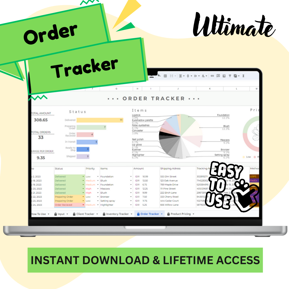 Order Tracker Google Sheets_ EzyD