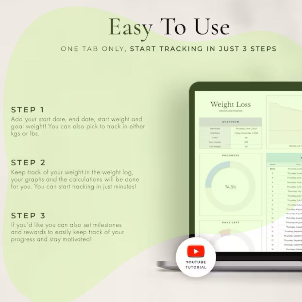 Weight Loss Tracker Google Sheets_ EzyD