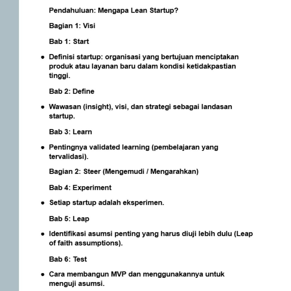 The Lean Startup — Ringkasan (Audiobook)