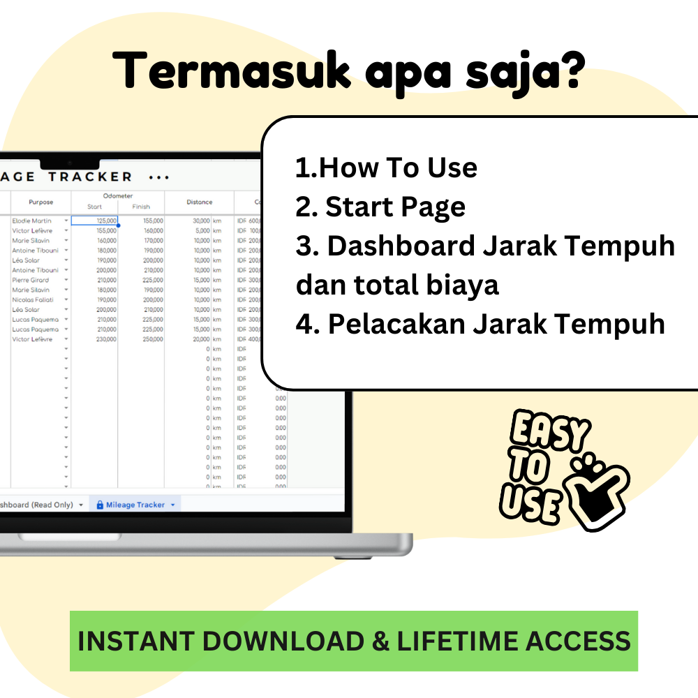 Mileage Tracker untuk Google Sheets_ EzyD