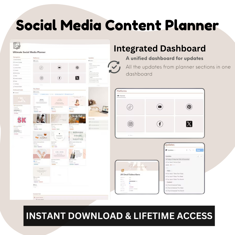 Social Media Content Planner Notion_ EzyD