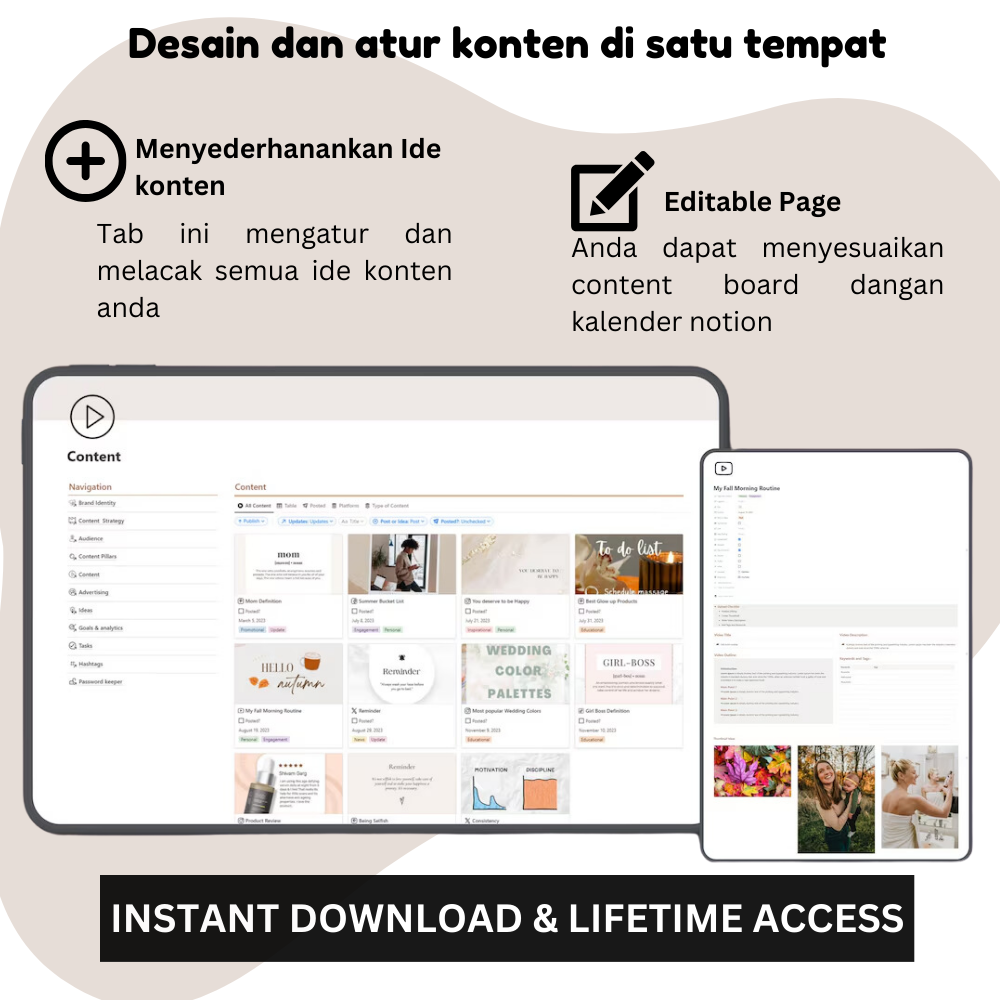Social Media Content Planner Notion_ EzyD