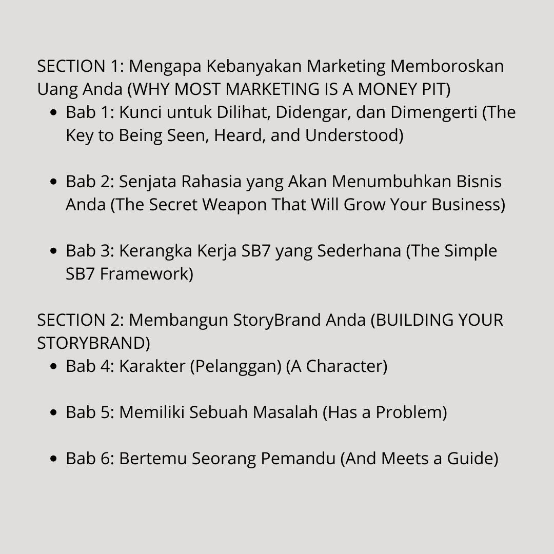 Building a StoryBrand — Ringkasan (Audiobook)