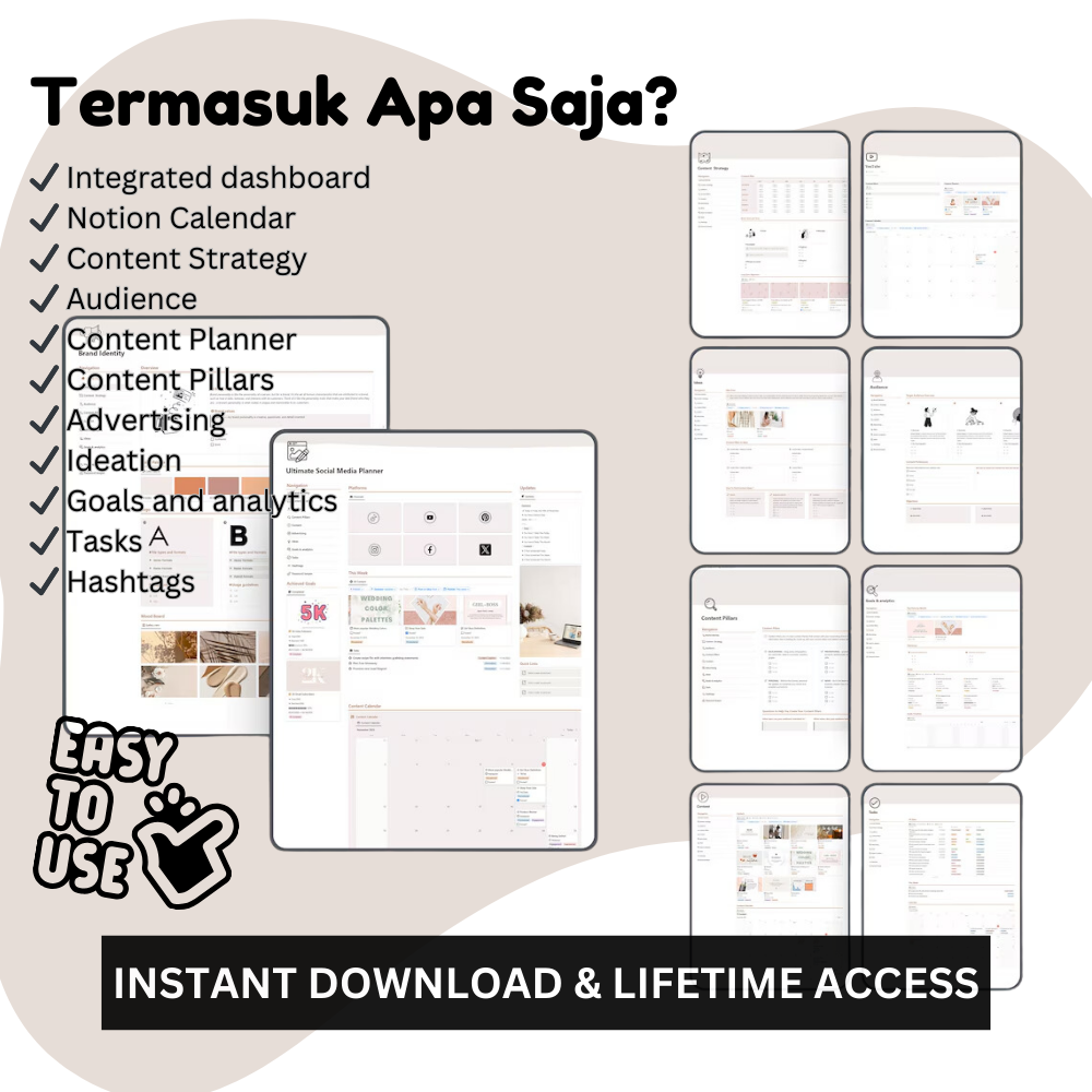 Social Media Content Planner Notion_ EzyD