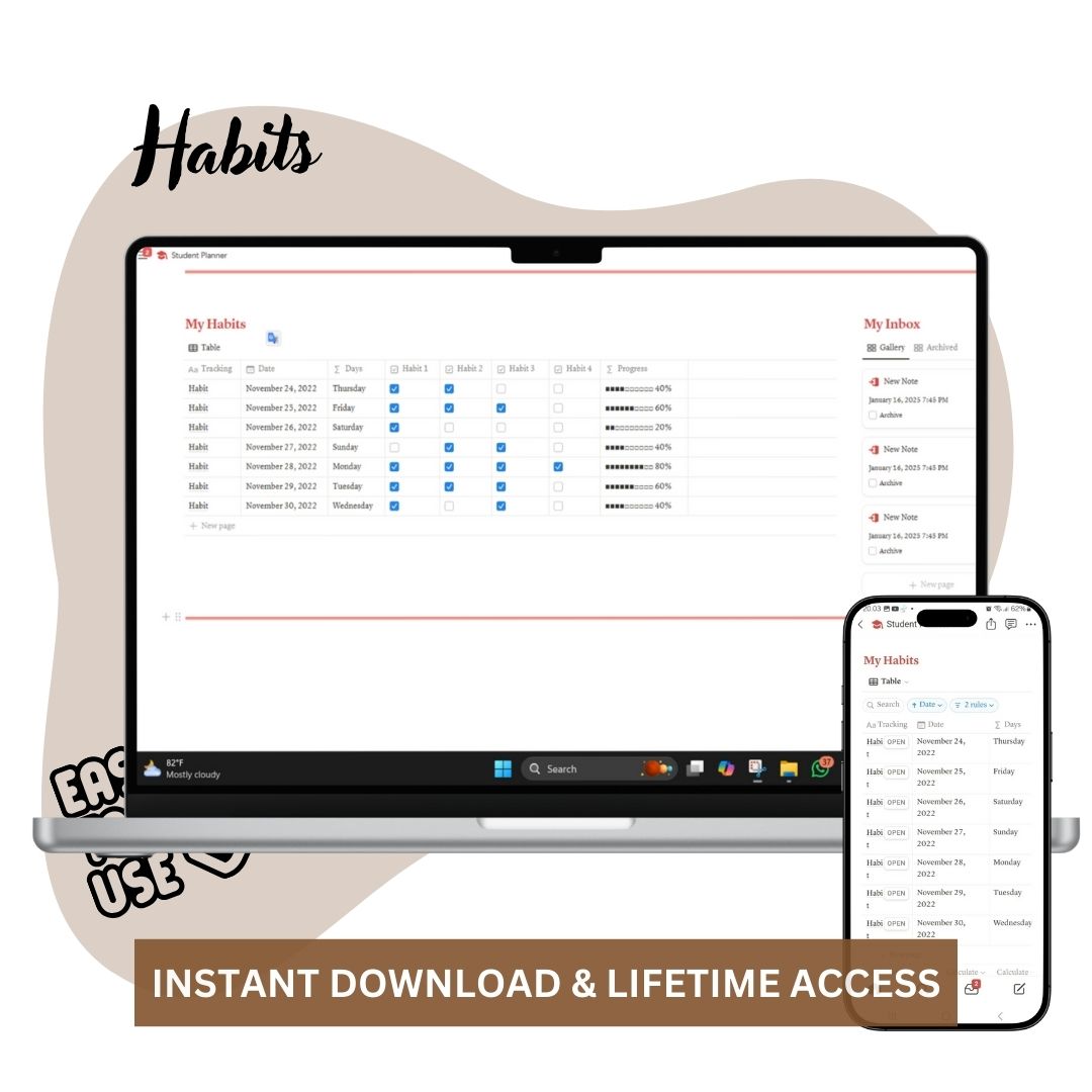 Student Planner - Notion