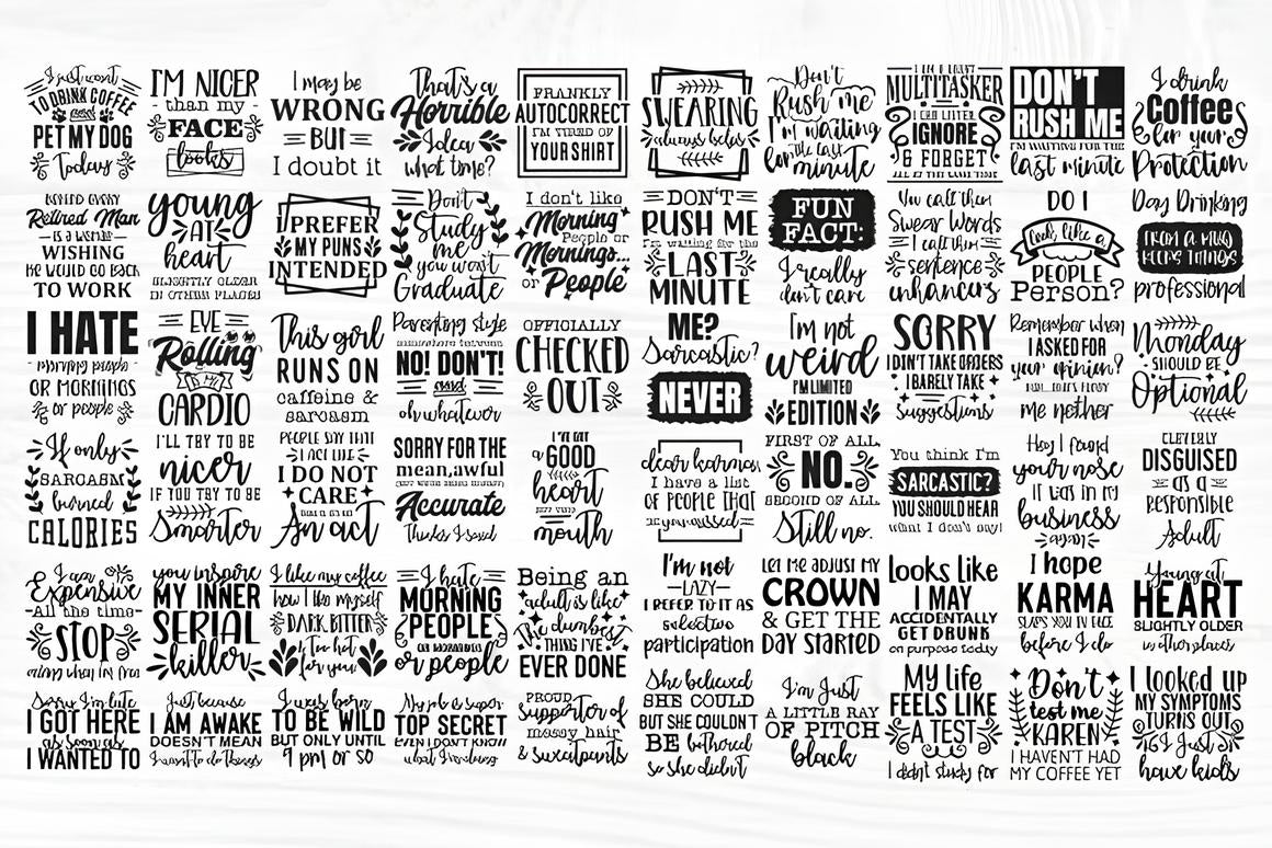 Funny Quotes Svg Bundle_ EzyD
