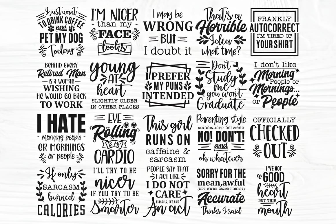 Funny Quotes Svg Bundle_ EzyD