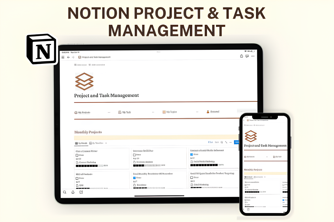 Project & Task Management - Notion Template_ EzyD
