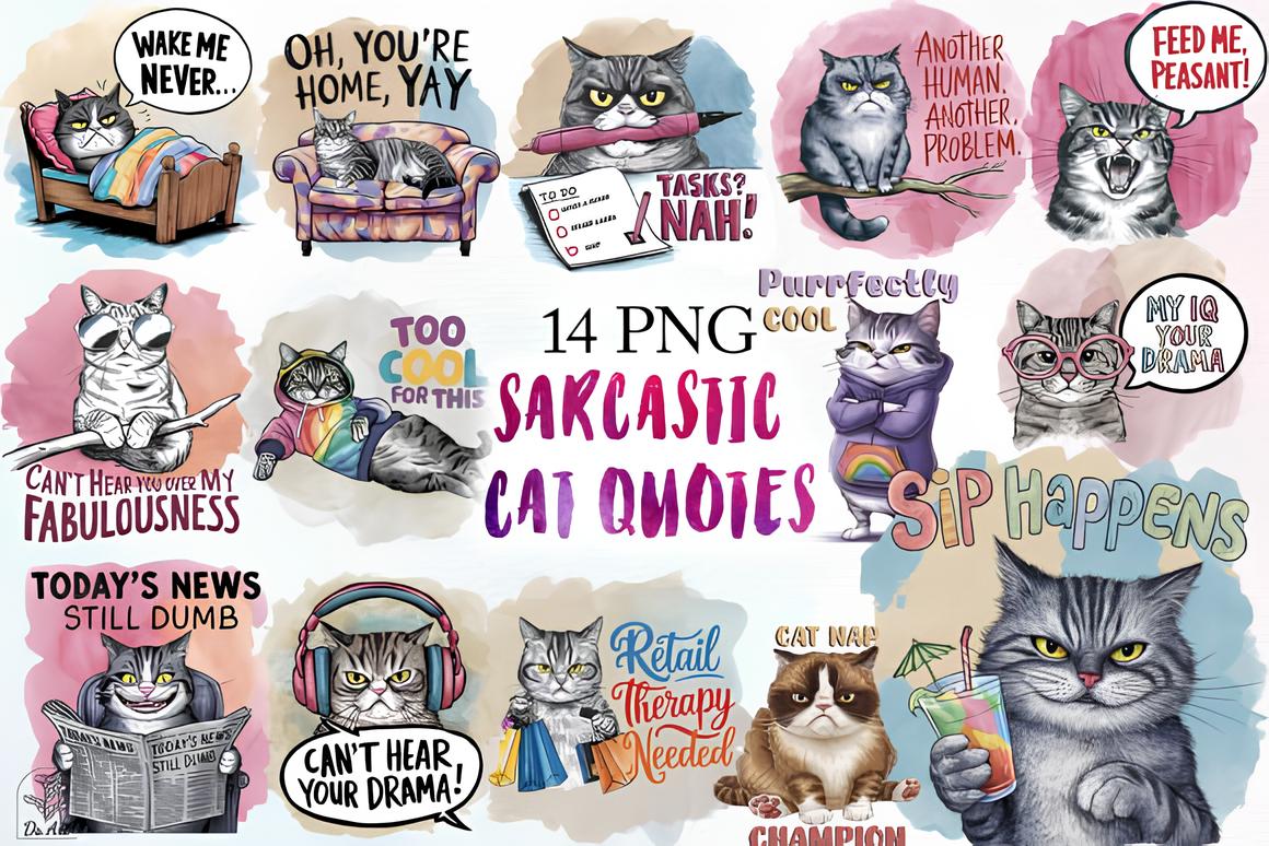 Sarcastic Cat Quotes_ EzyD