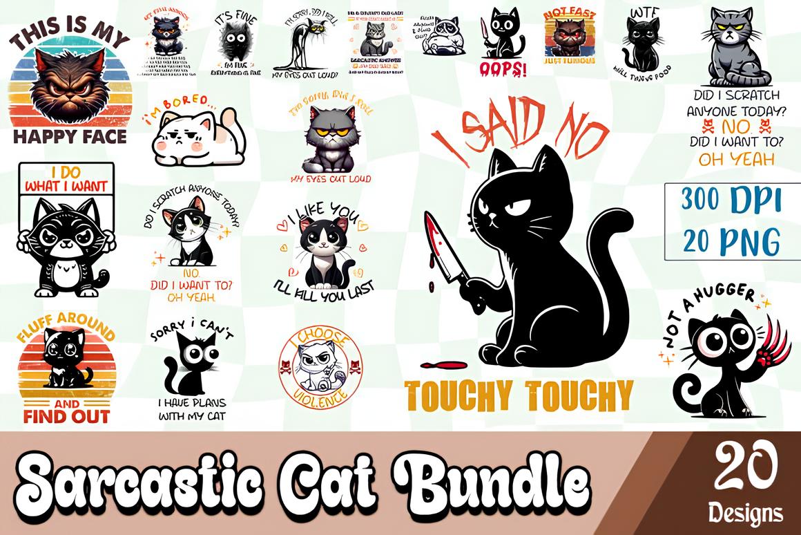 Sarcastic Cat Sublimation_ EzyD