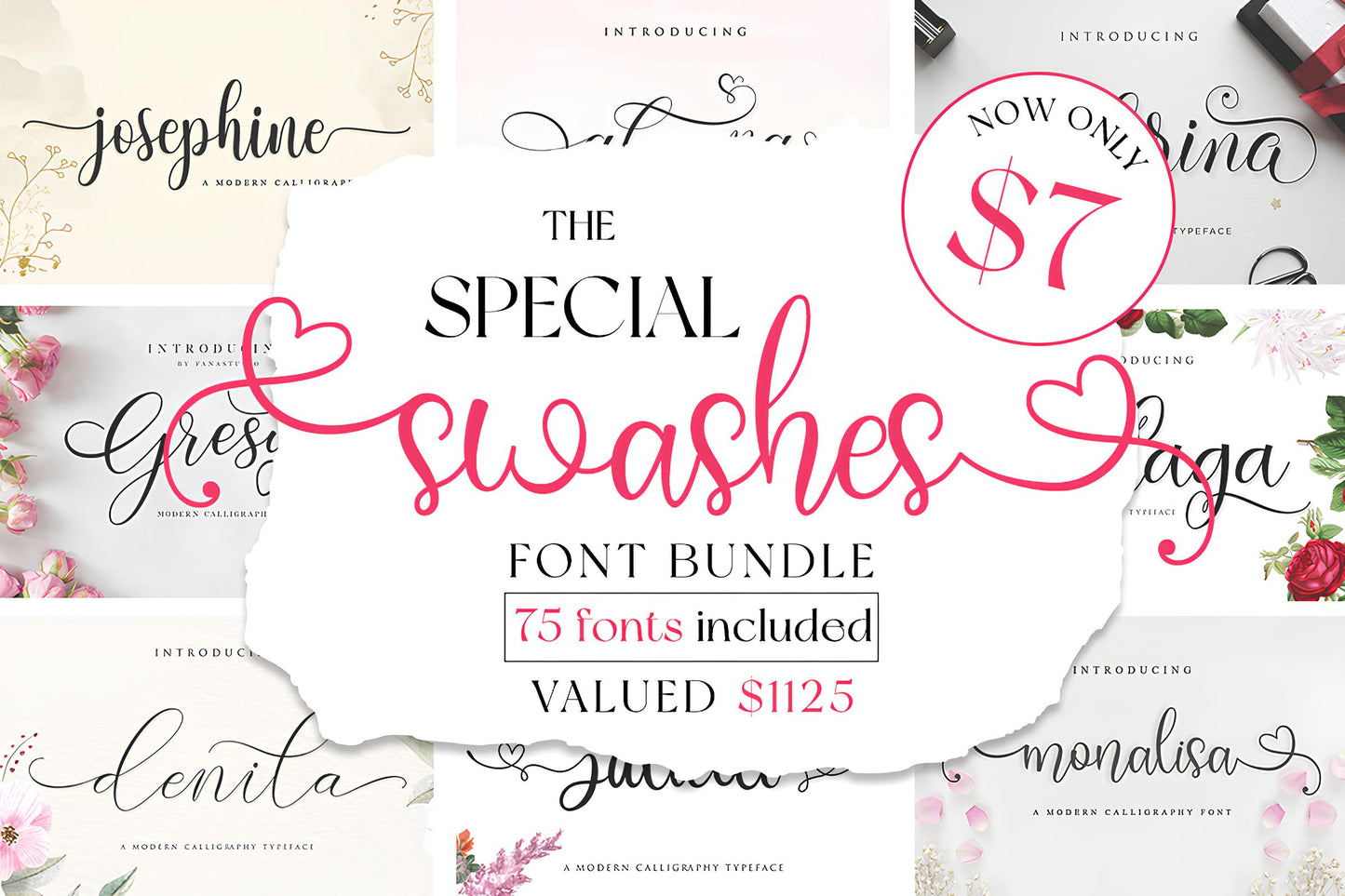 The Special Swashes Font Bundle_ EzyD