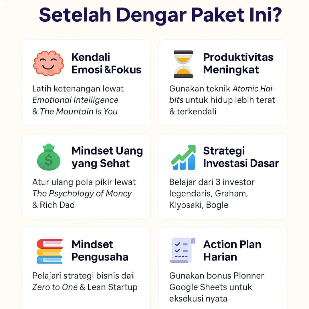 Mastery Growth Pack: Profesional Sibuk? Ubah Hidupmu dalam 30 Hari – Tanpa Harus Baca Buku Tebal!