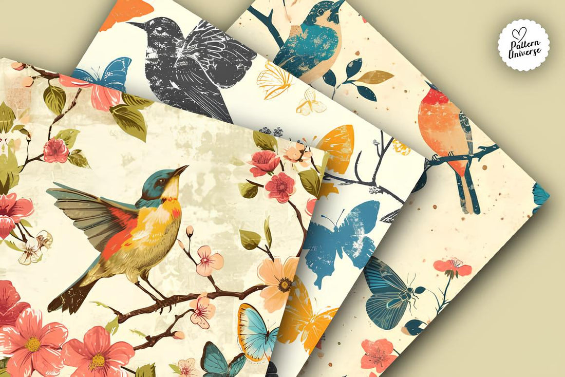 Percantik Kain Anda dengan Motif Vintage Bird Eksklusi