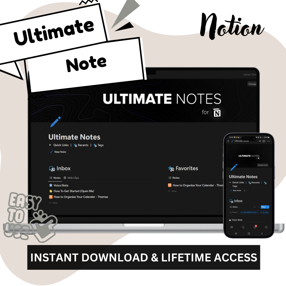 The Ultimate Note-Taking Notion