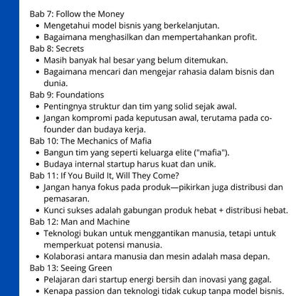Zero to One – Audiobook Ringkasan Bahasa Indonesia