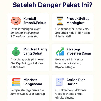 Mastery Growth Pack: Profesional Sibuk? Ubah Hidupmu dalam 30 Hari – Tanpa Harus Baca Buku Tebal!